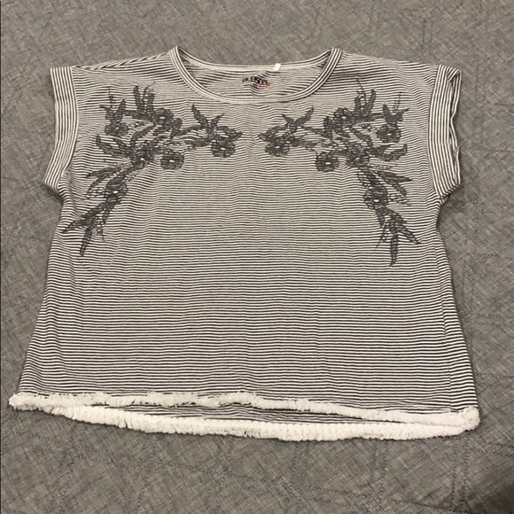 Hudson Kids Striped Embroidered Tee - Picture 1 of 8